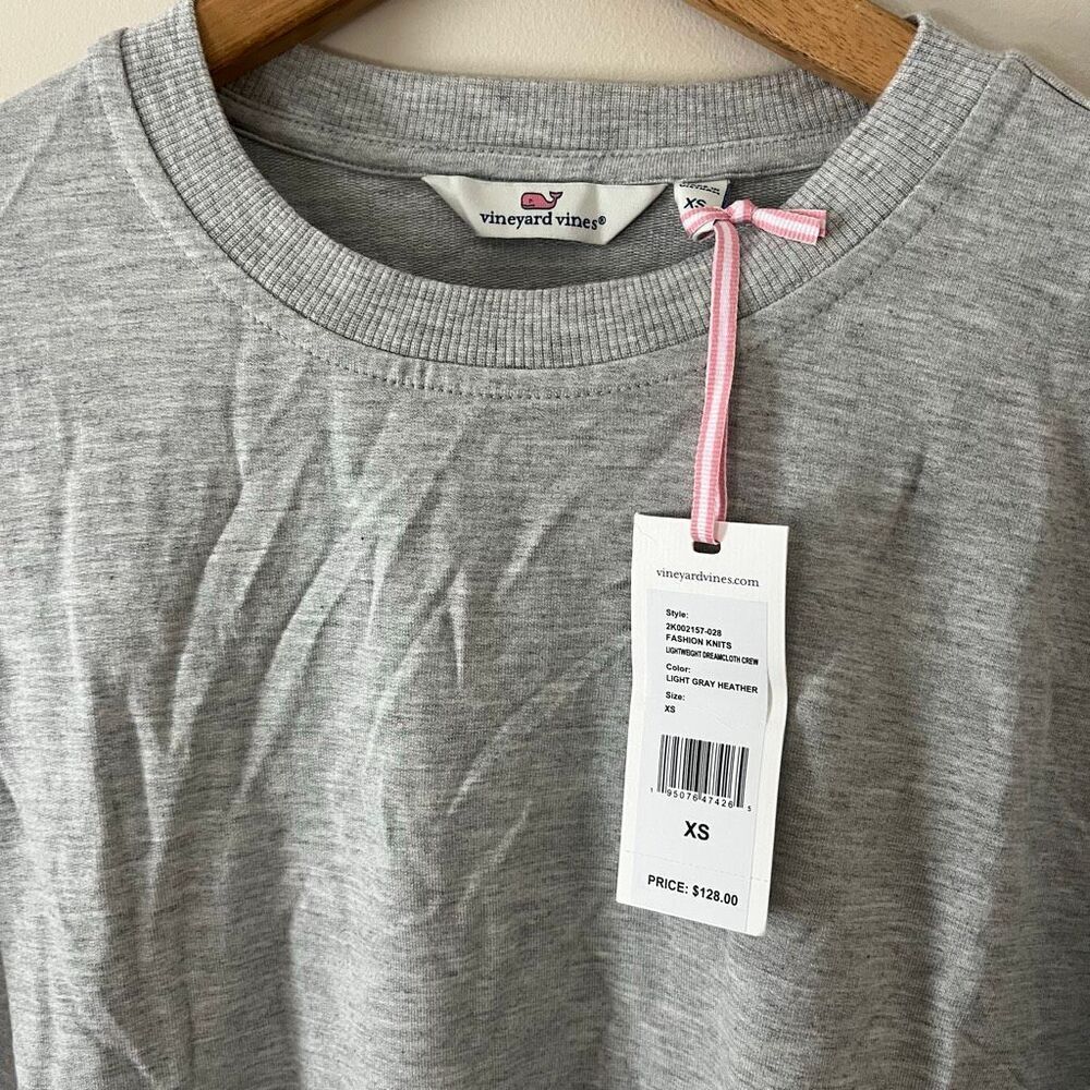 Vineyard Vines Dreamcloth Crewneck Sweater Light Gray NWT Size XS - Picture 9 of 9
